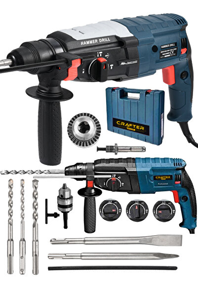 CRAFTERTOOLS Çelik Şanzıman Kırıcı Delici Darbeli Matkap 2-28mm Matkap Hilti