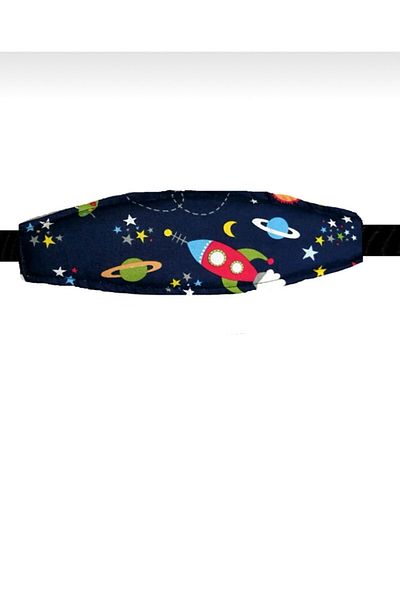 Bebek Özel Head Support for Stroller and Car Seat 100% Cotton Navy Blue Space Pattern
