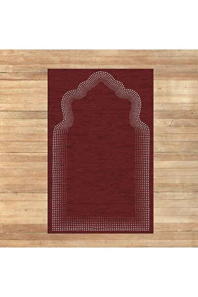 Viyana Home سجادة صلاة مطبوعة رقمية قابلة للغسل، V-SECCADE-13-RED،