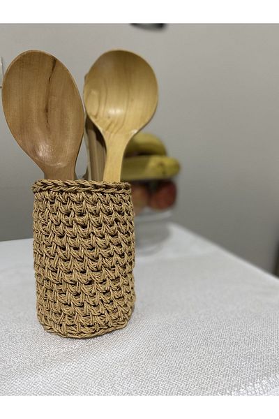 Tasarı Sanatı Home Kitchen Decoration Spoon Holder -Vase - Coffee Pot Multi-Purpose Organizer(15cm)