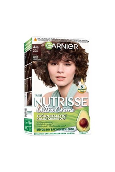 Baby ( KİL MASKESİ HEDİYE ) Garnier Nutrisse Ultra Creme 4.12 Işıltılı Kahve ...