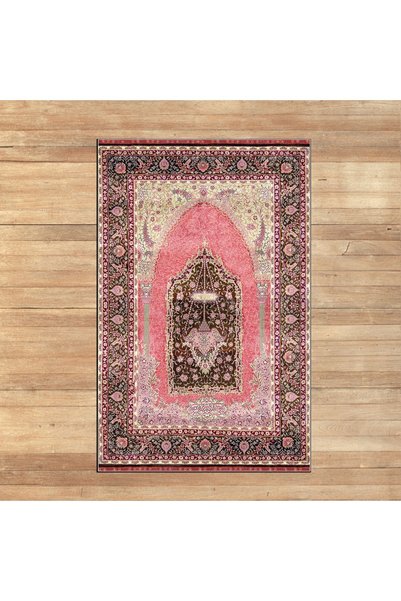 Hey Home Digital Printed Washable Gift Prayer Rug Carpet, V-SECCADE-33-RED,