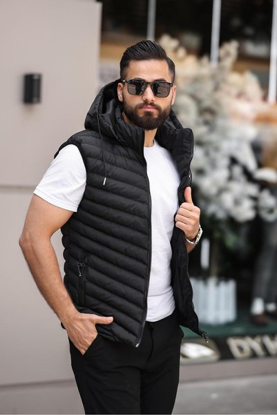 DOX-GER Water and Windproof Removable Cap Hooded Kaki Vest
