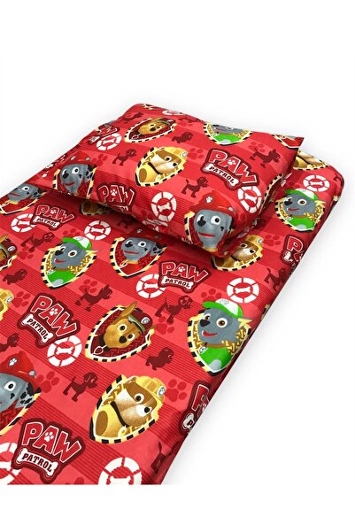 Bebek Özel ملاءة مطاطية من القطن للأطفال والرضع وغطاء وسادة مقاس 70 × 160 بنمط باو باترول