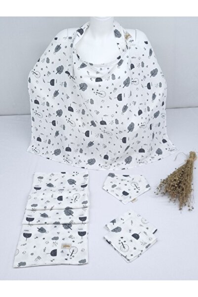 Yada Baby ΣΕΤ από 100% βιολογικό βαμβάκι: Ποδιά θηλασμού, κουβέρτα, μαντήλι, ...