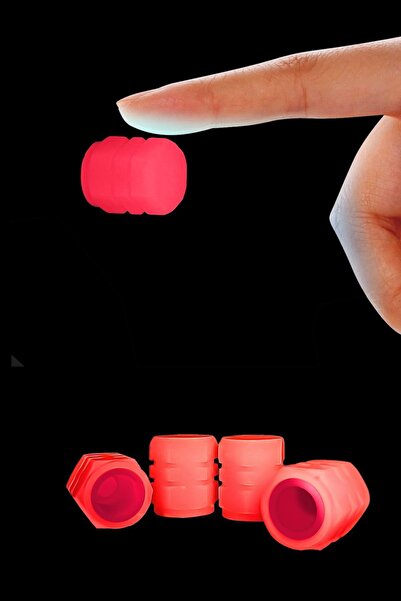 CARNIVAL LAND Işıklı  Sibop Kapağı Seti Oto Araba Lastik Işığı Kırmızı Renkli...