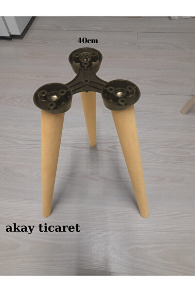 AKAY TİCARET AHŞAP KONİK AYAK 3 lü 40 cm