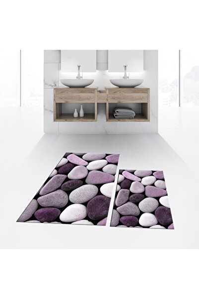 Hey Home قاعدة مطبوعة رقمية مضادة للانزلاق وقابلة للغسل ومجموعة مرحاض مزدوجة ...