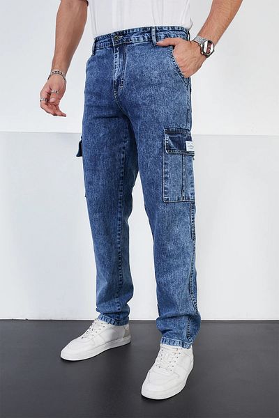 DeepSEA Pantaloni Cargo Jeans pentru bărbați, blugi, - potrivire relaxată2407009