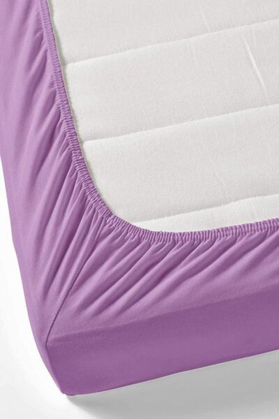 Bebek Özel Бавовняна простирадло з гумкою для немовлят та дітей 100x160 Ліловий