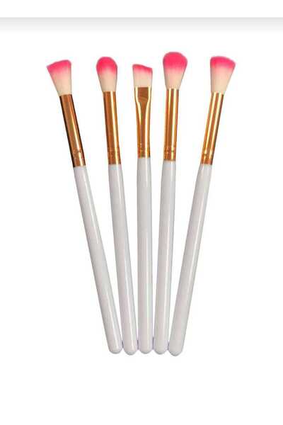 CEPHOME Λευκό-ροζ Επαγγελματικό Σετ πινέλων μακιγιάζ 5 τεμαχίων για σκιές ματιών