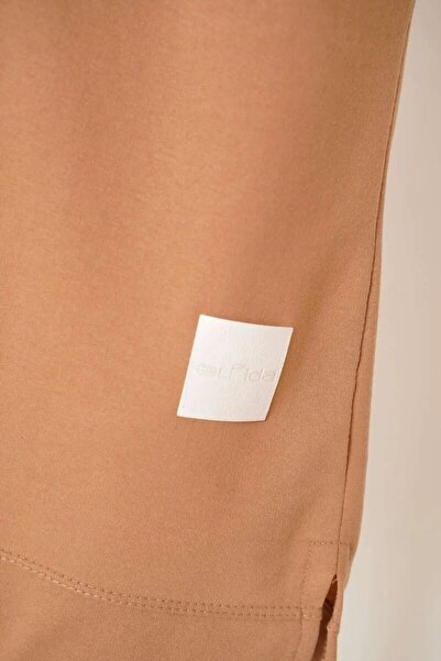 ELFİDA Εποχιακό γυναικείο χιτώνα - Φαρδύ λαιμόκοψη, έμβλημα, μακρύ αθλητικό μοντέλο