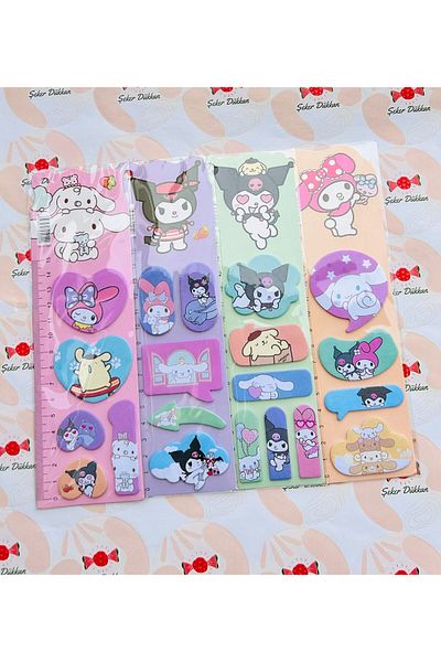 ÖZ KIRTASİYE 1 Piece Kuromi Postit - Adhesive Long Ruler