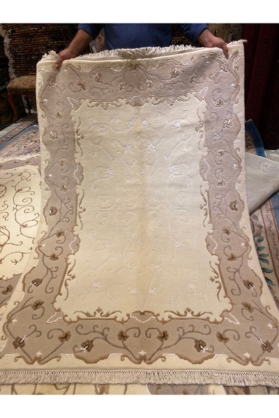RD RAMAZAN DAĞ EL HALI SANATI El Dokuma Velvet Halısı ipek Yün Dokuma Birinci...