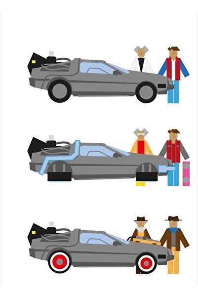 Jeronkarji Geleceğe Dönüş Delorian Tablo Ahşap Poster Dekoratif