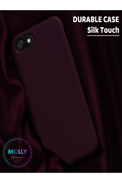 Molly iPhone SE 2022 İçin Gece Mavisi İçi Kadife Liquid Silikon Kılıf