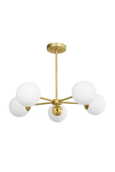 ekiLamp Grammy - 5 Kollu Avize (Mat Altın)