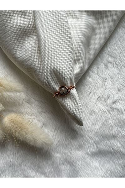 PelvedDesign Rutil quartz adjustable copper handmade wire ring