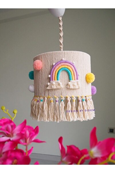 Tasarı Sanatı Bebek / Çocuk Odası %100 El Işçiliği Makrome Gökkuşaklı Bebek V...