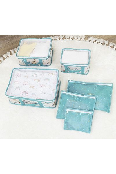 ALAS Blue 6-Piece Suitcase Organizer Set - Baby
