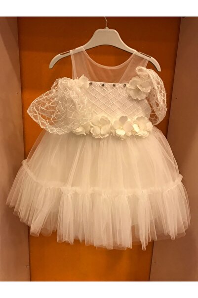 Butik Bebek Dantelli Tüllü 2-6 yaş Bebe Abiye