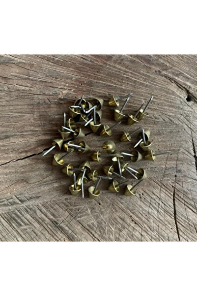DMR SARI KONİK KABARA SİVRİ PİRİNÇ RAPTİYE KOLTUK ÇİVİSİ 9MM 50 ADET
