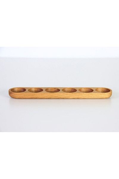 inwood 6-Eye Wooden Long Egg Holder