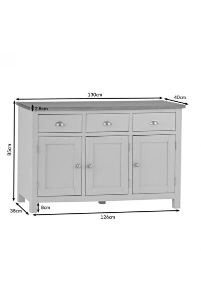 Masifart Lenti 3 Kapaklı 3 Cekmeceli Komodin