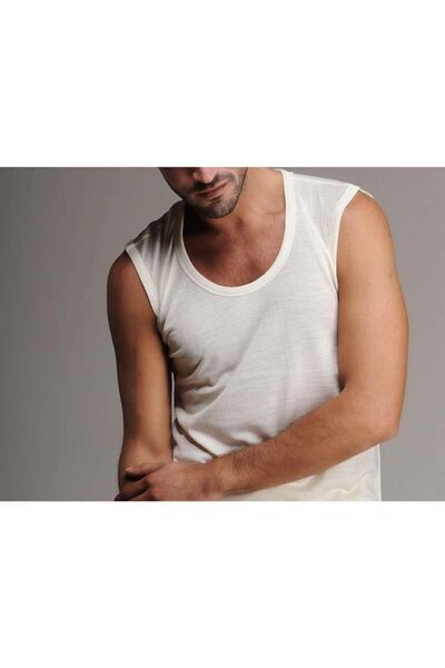 Hasyün Ανδρικό μάλλινο θερμικό εσώρουχο με λαιμόκοψη