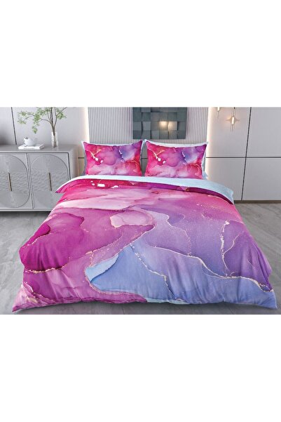 BEYZADE HOME 3D Double Duvet Cover Set 6 Pieces SAFİR