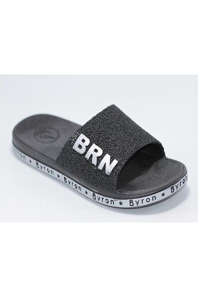 Brn Home - Αντιολισθητική σόλα, Μπάνιο, Θάλασσα, Πισίνα, Παραλία, Καθημερινά, Μαύρο, Παντόφλες Unisex