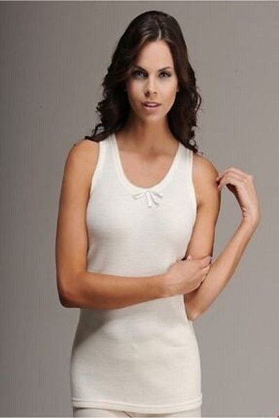 Hasyün Women's Ecru Camisole Wool Undershirt
