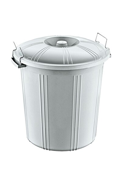 NESS AVM 90 Lt Kapaklı Yuvarlak Plastik Büyük Boy Çöp Kovası Su Et Kovası Bal...