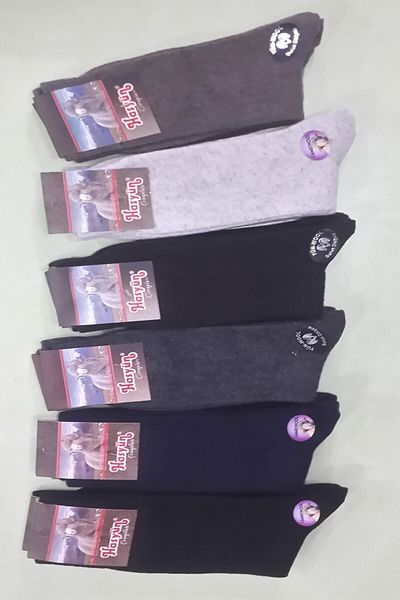 Hasyün Lambswool Seamless Men's Toe Socks 6 Pack Mixed Color
