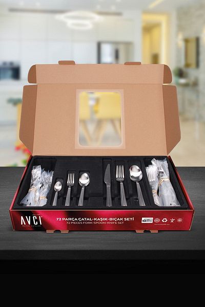 Avcı Yakamoz 72 Piece Cutlery Set