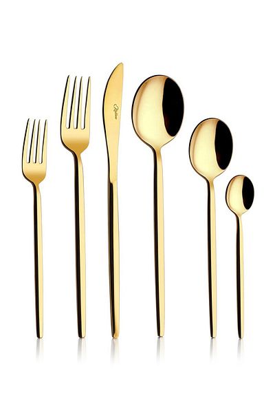 kalben Amore Titanium Shiny Gold 36 Piece Cutlery Set