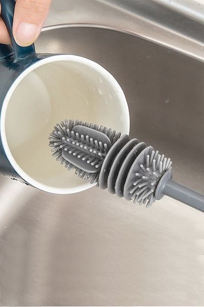 hafamin Silicone Cleaning Brush - Baby Bottle, Glassware Washing, Narrow Space Brush, Dishwashing Gloves