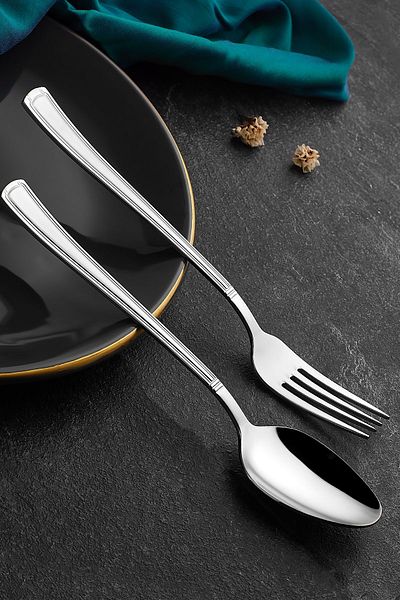 Avcı Nevra 30 Piece Fork Spoon Set 18/10 Stainless Steel
