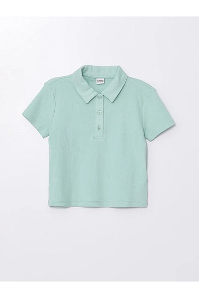 LC Waikiki Girl's Polo Neck LCW Kids T-Shirt - Short Sleeve