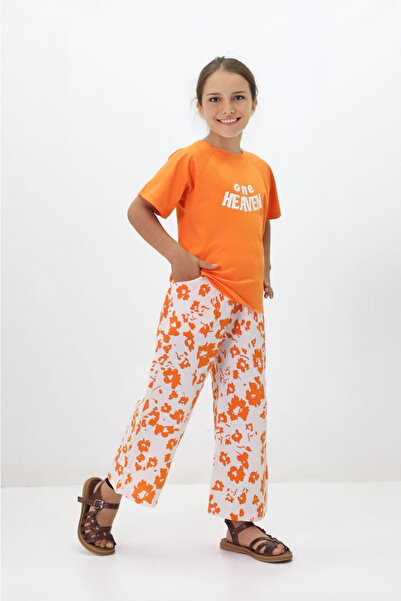 Minigimin Cicileri One Heaven Printed My Little Flowers - Summer Linen Trouse...