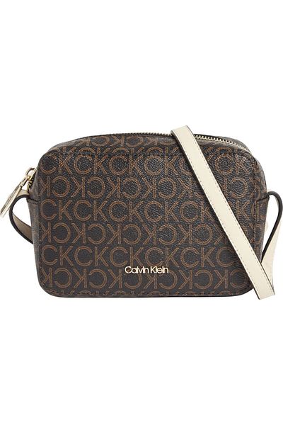 Calvin Klein Women's Brand Logo Adjustable Shoulder Strap Stylish Looking Brown Shoulder Suitable for Daily Use