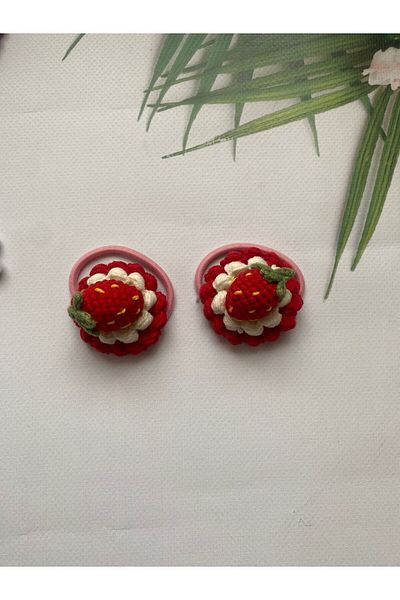 Kadın Girişimciler Atölyesi Strawberry Tartolet Handmade 2-Piece Rubber Buckle