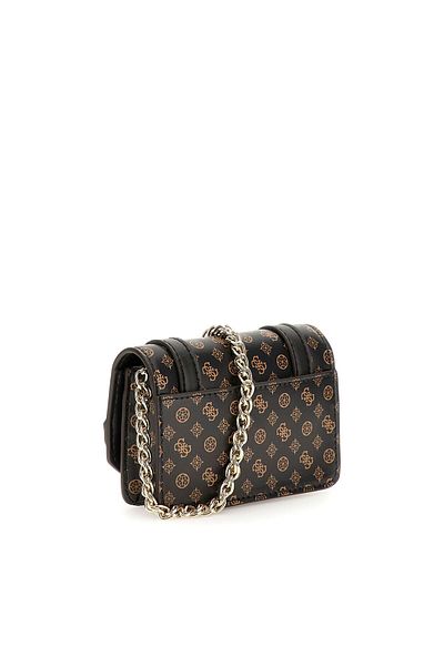 Guess Women's Logo Chain Strap Brown Shoulder Bag HWPS88 62770-MLO