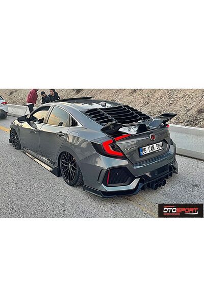 OTOSPORT Honda Civic Fc5 Arka Cam Vizör Fiberglass Boyasız