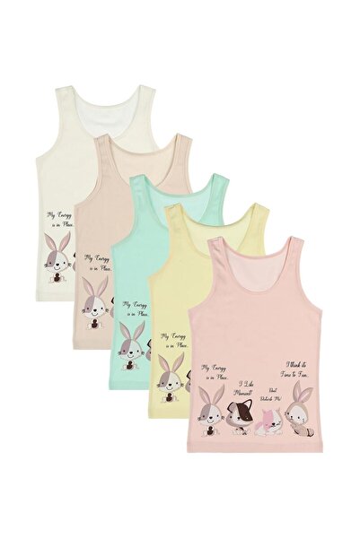 Donella Pachet de 5 maiouri pentru fete cu imprimeu colorat - 4971rh