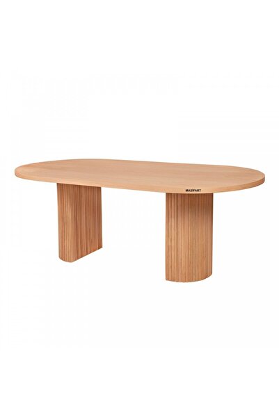 Genel Markalar Allida Fitilli Yarım Ayak Masa Oval 200 lük Cilasız Ham