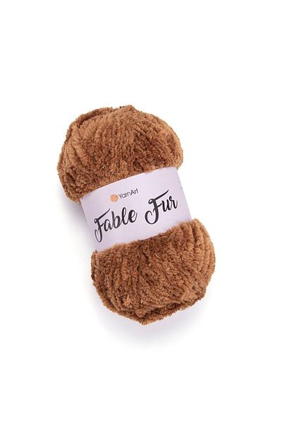 Yarnart Fable Fur - Πλεκτό Χέρι Νήμα Καφέ-970