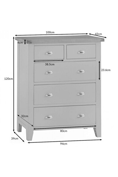 Masifart Mory 2 Üst 3 Alt Cekmeceli Şifonyer