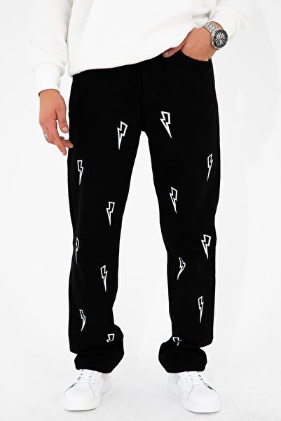 HLT JEANS Чоловічі баггі-фіт без лайкру, зручний крій, 100% бавовна, вільні д...