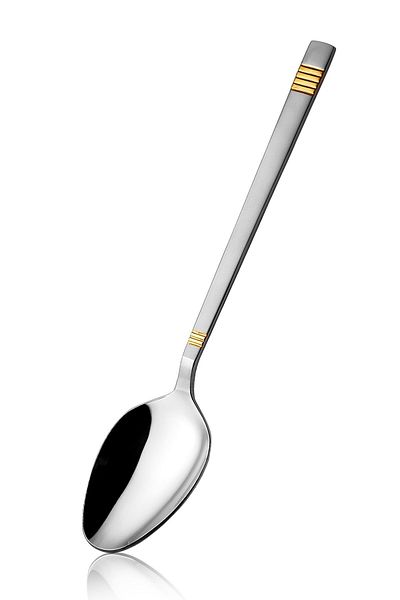 Avcı Duru Satin Gold - 12 Pieces Teaspoon, 18/10 Stainless Steel